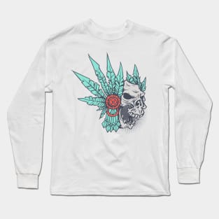 Native-American Skull Long Sleeve T-Shirt